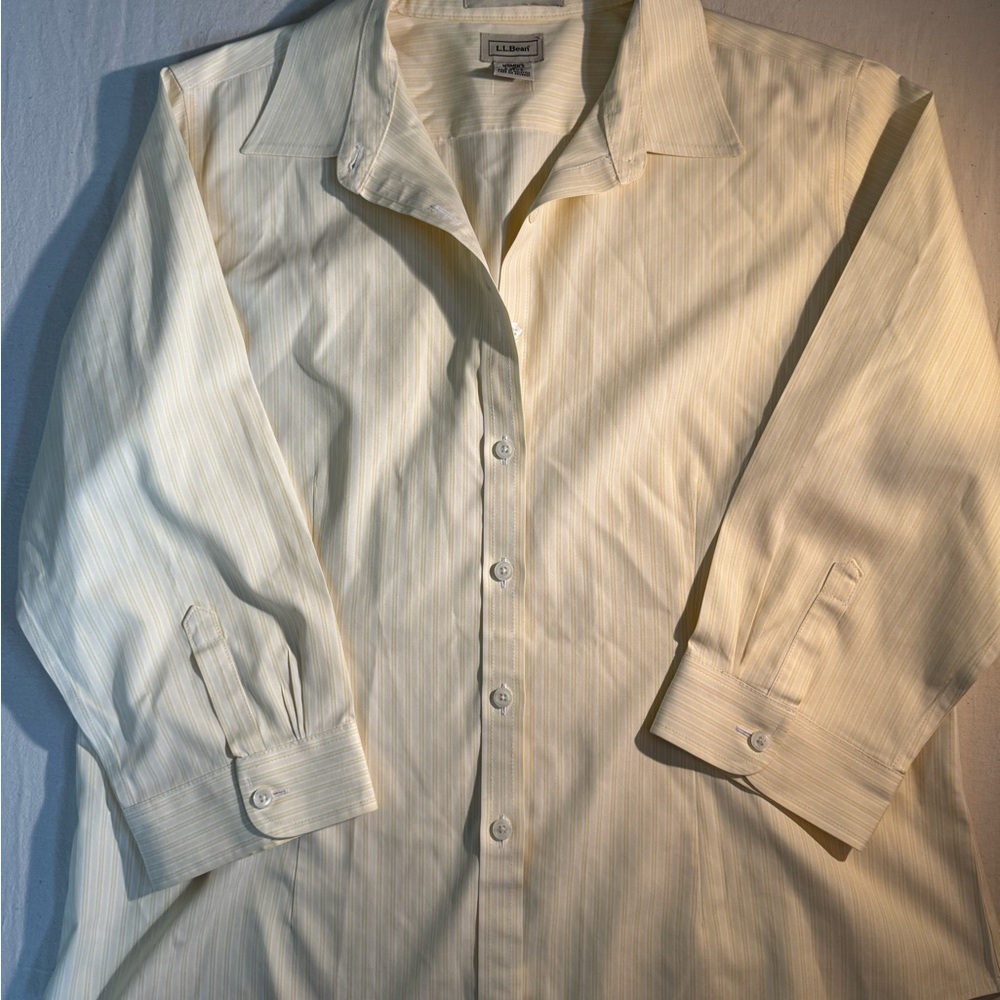 L.L. Bean Light Yellow Dress Shirt